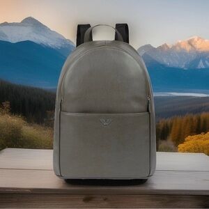 NWT $1233 Emporio Armani 100%
Pelle Bovina- Leather Backpack MADE IN ITALY